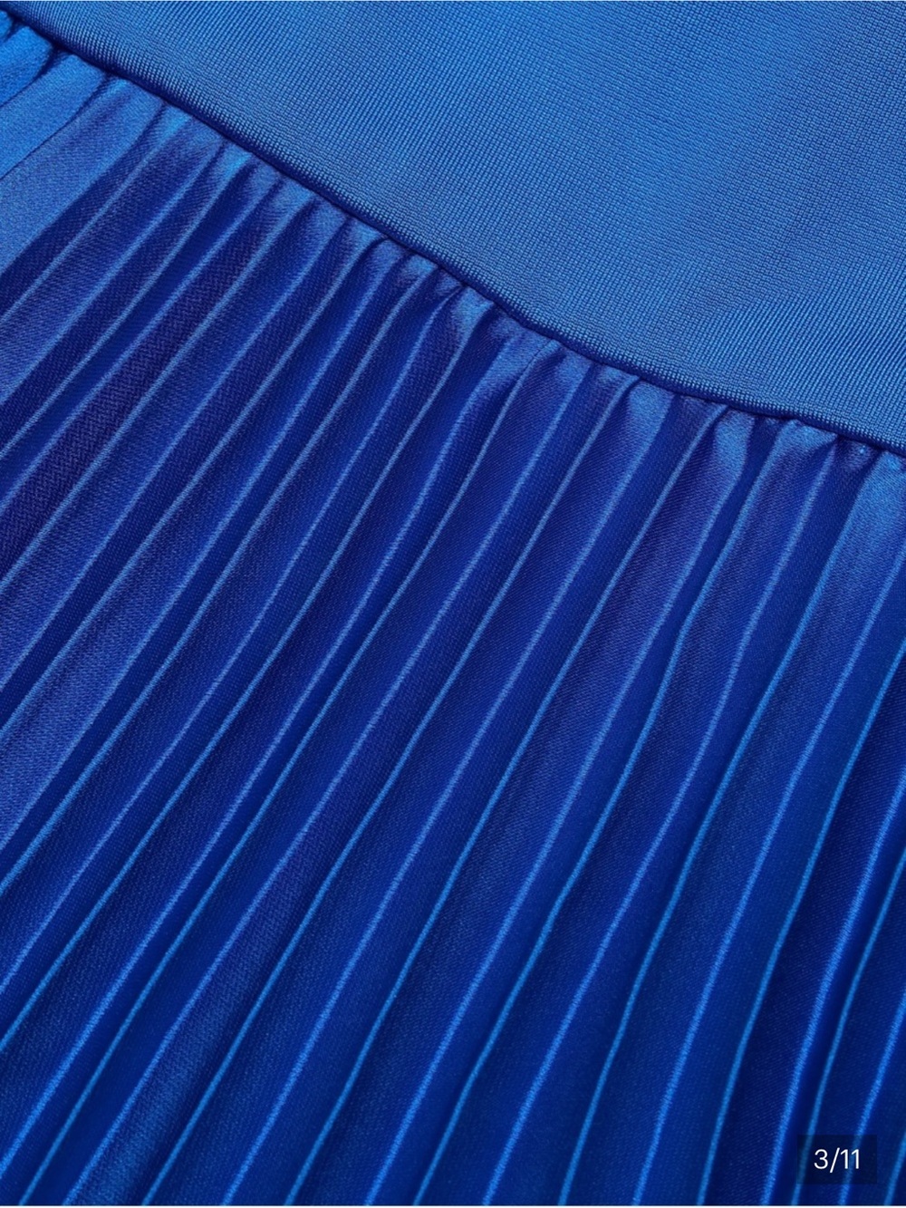 Alice + Olivia Chara Blue Pleated Maxi dress 2 $595 NEW - Picture 3 of 11